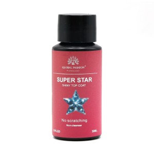 Топ без липкого шару Global Fashion Superstar Shiny Top Coat, 30 мл (антицарапка)